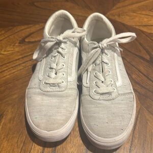 Girls Gray Vans Shoes